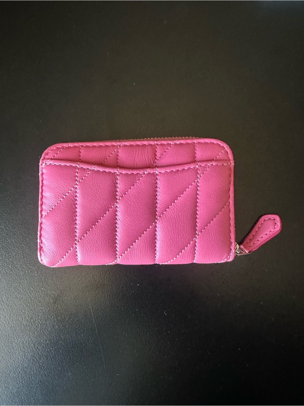 Coach Pink Leather Zip Card Wallet - Picture 3 of 12
